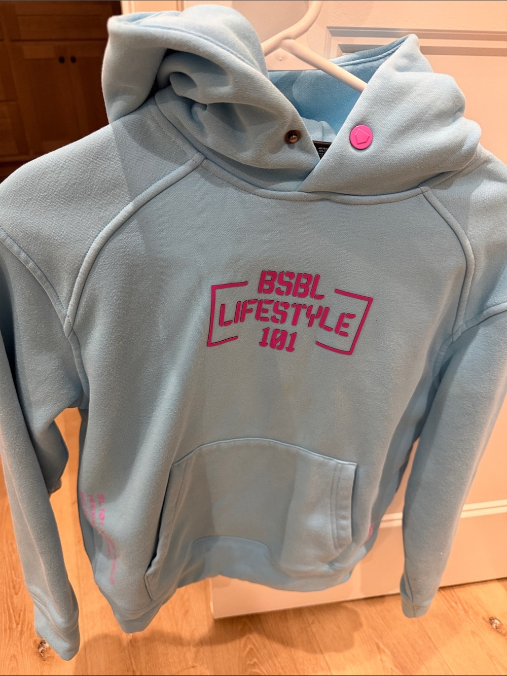 Bsbl 101 boys youth Lg Light Blue Hoodie